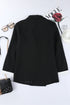 Buttoned Lapel Collar Blazer With Pocket